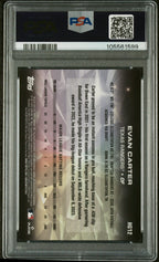 2024 Topps Chrome Hidden Gems Evan Carter #HG12 RC PSA 9 – back of graded card