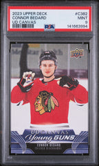 2023 Upper Deck UD Canvas Connor Bedard #C382 PSA 9 – front of graded card