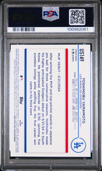 2024 Topps Update Aqua Yoshinobu Yamamoto #US149 PSA 10 – back of graded card